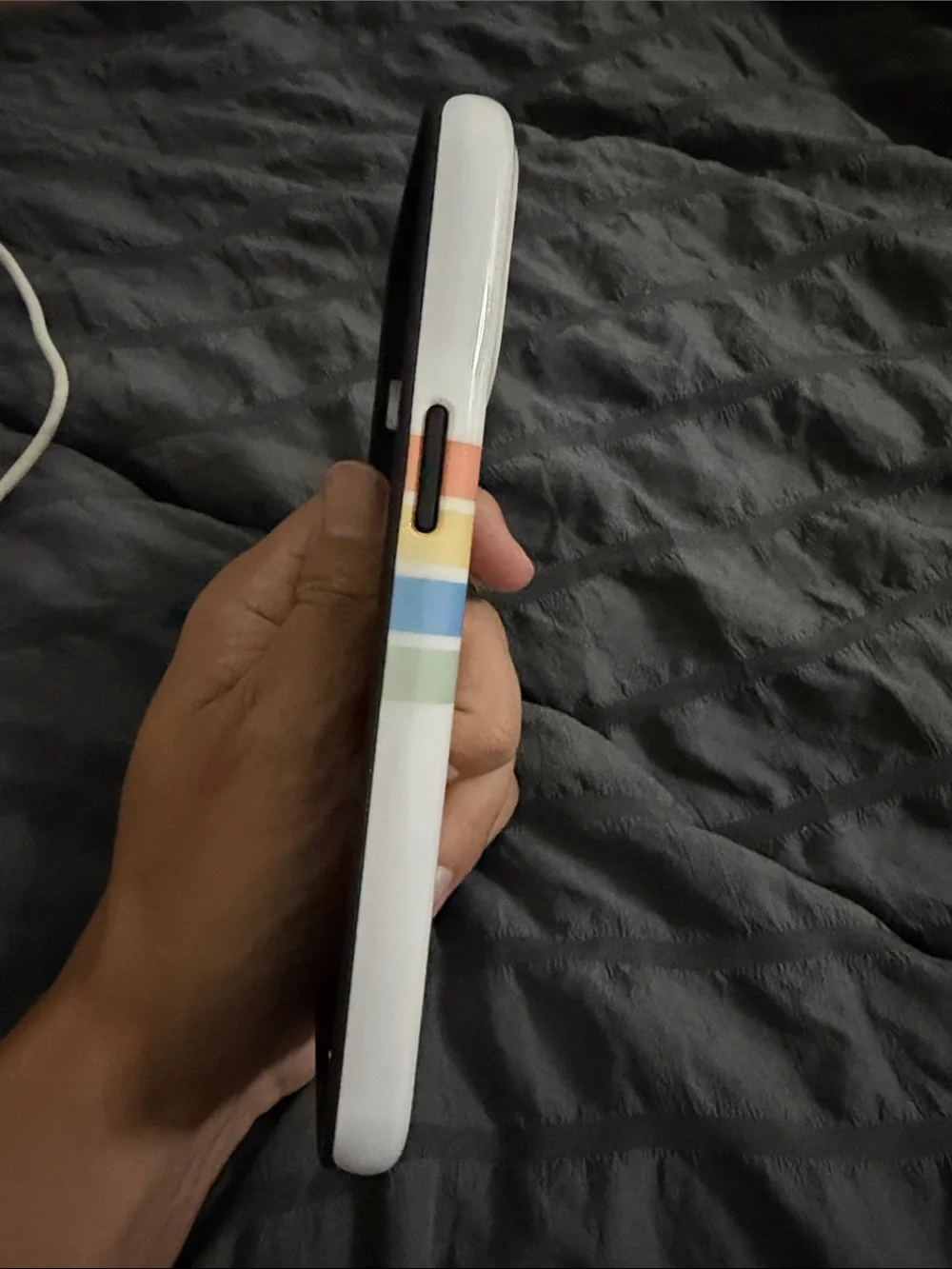 Casely iPhone 14 Pro Max Retro Rainbow Stripe Phone Case